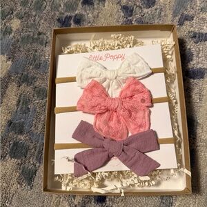 Little Poppy Bow Headband Set